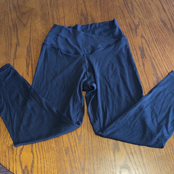 aerie Pants - Aerie Offline Black Crossover Waist Three Quarter Leggings